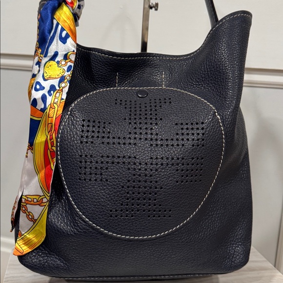 Tory Burch Bag Quinn Navy Tote - Picture 4 of 17